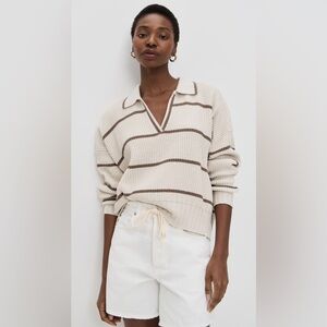 Splendid Women's x Cella Jane Stripe Polo Sweater